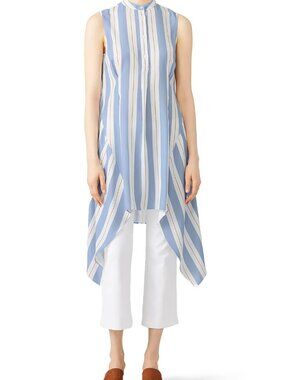 Tome NYC Blue Striped Tunic Dress 2